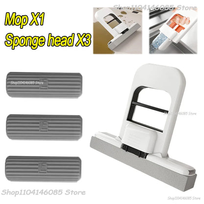 Mini Sponge Mop Hand-Free Wash Mops Mini Portable Super Absorbent Mop for Desktop Floor Bathroom Kitchen Glass Car Cleaning