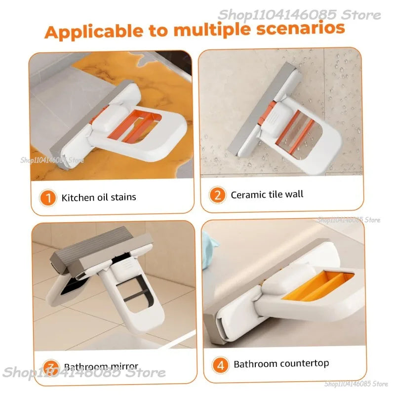 Mini Sponge Mop Hand-Free Wash Mops Mini Portable Super Absorbent Mop for Desktop Floor Bathroom Kitchen Glass Car Cleaning