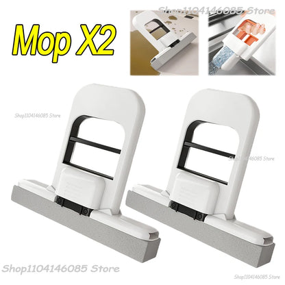 Mini Sponge Mop Hand-Free Wash Mops Mini Portable Super Absorbent Mop for Desktop Floor Bathroom Kitchen Glass Car Cleaning