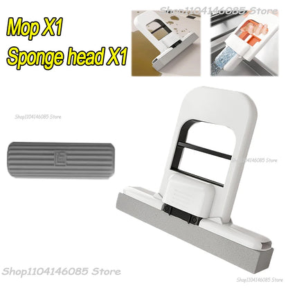 Mini Sponge Mop Hand-Free Wash Mops Mini Portable Super Absorbent Mop for Desktop Floor Bathroom Kitchen Glass Car Cleaning